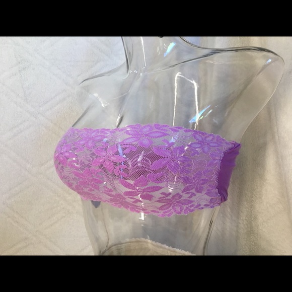 FREE W/BUNDLE/ 2 for $10/ 4 for $18 Stretch lace bandeau bralette LAVENDER - Picture 2 of 8